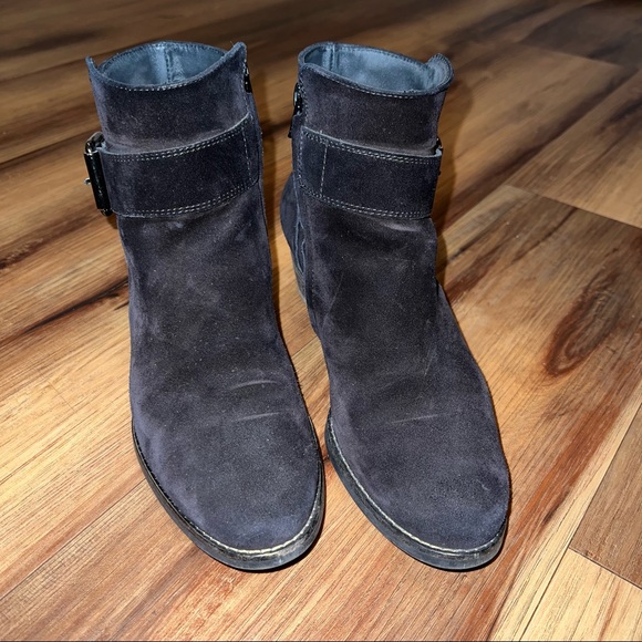 Paul Green Black Suede Booties - Picture 1 of 4
